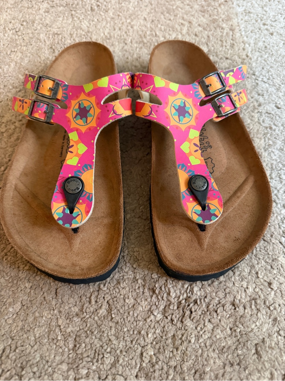 Birkis by Birkenstock Ladies Milo Indian Print Size 38 7 Ladies/men 5 Sandals - Picture 1 of 6